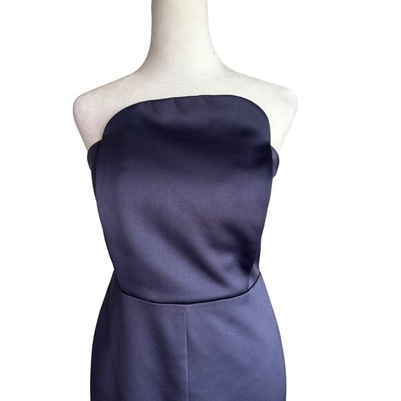 Elliatt Formal Dress Navy Satin Mermaid Revolve Size Small Fitted‎ NWT - Picture 2 of 13
